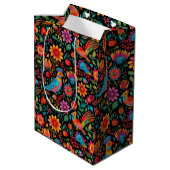Kleurrijk Mexicaans patroon Medium Cadeauzakje (Achterkant Gekanteld)