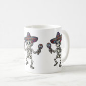 Kleurrijk Mexicaans Skelet Koffiemok (Voorkant rechts)