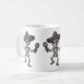Kleurrijk Mexicaans Skelet Koffiemok (Voorkant links)