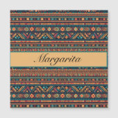 Kleurrijk Mexicaans stijlpatroon Magnetische Uitnodiging (Voorkant)