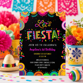 Kleurrijk Mexicaans Verjaardagsfeest Kaart