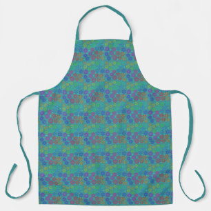 Kleurrijk mid-century retro patroon kunst ontwerp schort