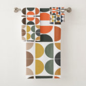 Kleurrijk, middelcentraalvormig, geometrisch patro bad handdoek (Insitu)
