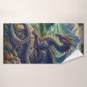 Kleurrijk, middeleeuws Drakenkasteel Badhanddoek (Badhanddoek)