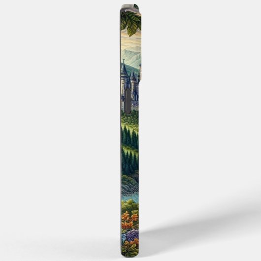 Kleurrijk, middeleeuws Drakenkasteel Case-Mate iPhone Case (Achterkant / Rechts)