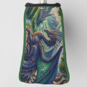 Kleurrijk, middeleeuws Drakenkasteel Golfheadcover (Draai 90)