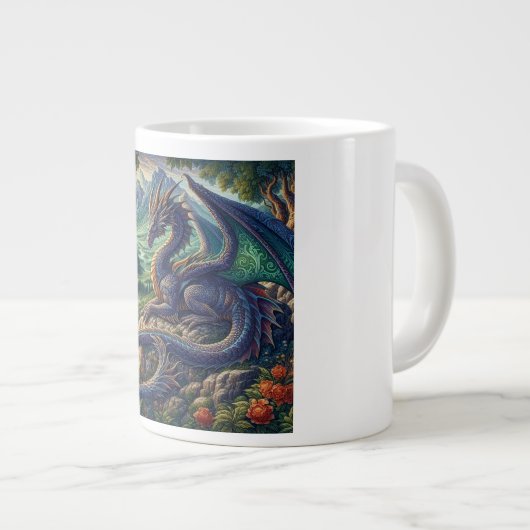 Kleurrijk, middeleeuws Drakenkasteel Grote Koffiekop (Voorkant rechts)