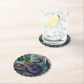 Kleurrijk, middeleeuws Drakenkasteel Kartonnen Onderzetters (Insitu)