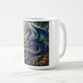 Kleurrijk, middeleeuws Drakenkasteel Koffiemok (Voorkant rechts)