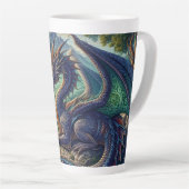 Kleurrijk, middeleeuws Drakenkasteel Latte Mok (Rechterhoek)