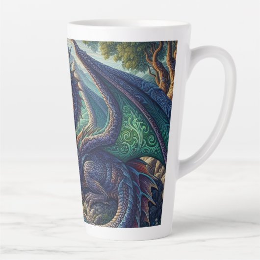 Kleurrijk, middeleeuws Drakenkasteel Latte Mok (Rechts)