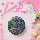 Kleurrijk, middeleeuws Drakenkasteel Papieren Kommen (Feest)