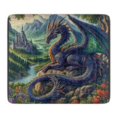 Kleurrijk, middeleeuws Drakenkasteel Snijplank (Voorkant)