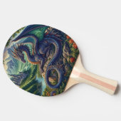 Kleurrijk, middeleeuws Drakenkasteel Tafeltennisbatje (Zijkant)