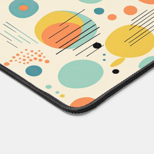 Kleurrijk midden eeuw modern patroon bureaumat (Hoek)