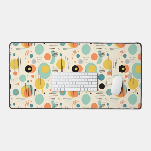 Kleurrijk midden eeuw modern patroon bureaumat (Keyboard & Muis)