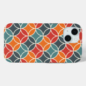 Kleurrijk midden-eeuw modern stijlpatroon Case-Mate iPhone case (Achterkant (horizontaal))