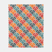 Kleurrijk midden-eeuw modern stijlpatroon fleece deken (Voorkant)