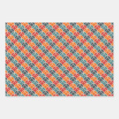 Kleurrijk midden-eeuw modern stijlpatroon inpakpapier vel (Voorkant)