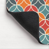 Kleurrijk midden-eeuw modern stijlpatroon muismat (Hoek)