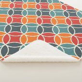 Kleurrijk midden-eeuw modern stijlpatroon sherpa deken (3/4)