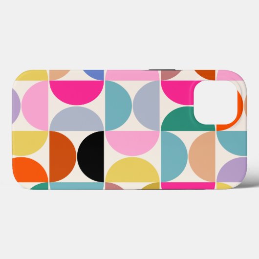 Kleurrijk Midden-eeuws modern Abstract patroon Case-Mate iPhone Case (Achterkant (horizontaal))