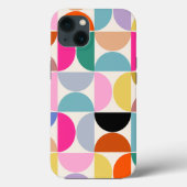 Kleurrijk Midden-eeuws modern Abstract patroon Case-Mate iPhone Case (Achterkant)