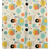 Kleurrijk Midden-eeuws modern Abstract patroon Douchegordijn (Voorkant)