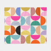 Kleurrijk Midden-eeuws modern Abstract patroon Fleece Deken (Voorkant (Horizontaal))