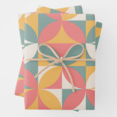 Kleurrijk Midden-eeuws modern Abstract patroon Inpakpapier Vel (In situ)