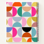 Kleurrijk Midden-eeuws modern Abstract patroon Notitieboek (Achterkant)