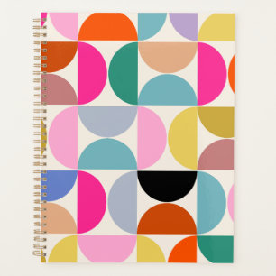 Kleurrijk Midden-eeuws modern Abstract patroon Planner