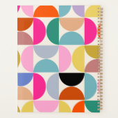Kleurrijk Midden-eeuws modern Abstract patroon Planner (Achterkant)