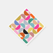 Kleurrijk Midden-eeuws modern Abstract patroon Servet (Hoek)