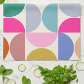 Kleurrijk Midden-eeuws modern Abstract patroon Theedoek (Gevouwen)