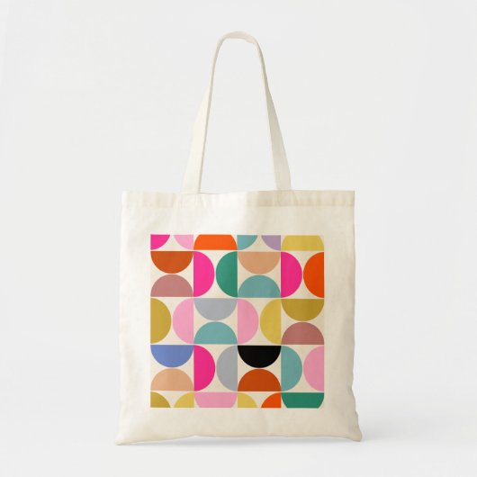 Kleurrijk Midden-eeuws modern Abstract patroon Tote Bag (Voorkant)