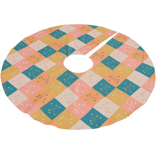 Kleurrijk middenpatroon van de middeleeuwse film kerstboom rok (Gekanteld)