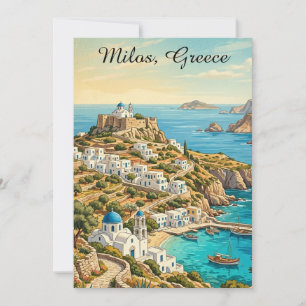 Kleurrijk Milos Griekenland Egeïsche Zee Reizen Kaart