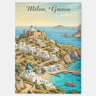 Kleurrijk Milos Griekenland Egeïsche Zee Reizen Magneet