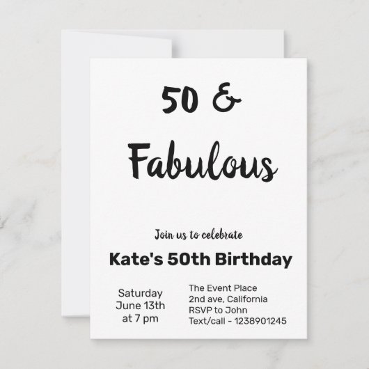 Kleurrijk minimaal jouw tekst afbeelding toevoegen kaart (Voorkant)