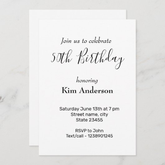 Kleurrijk minimaal jouw tekst afbeelding toevoegen kaart (Voorkant / Achterkant)