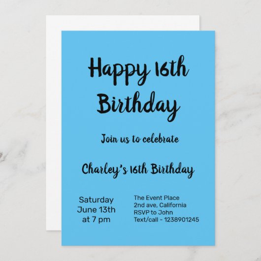 Kleurrijk minimaal jouw tekst afbeelding toevoegen kaart (Voorkant / Achterkant)