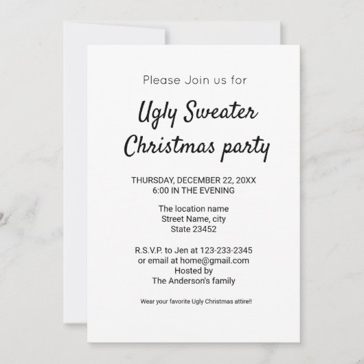 Kleurrijk minimaal jouw tekst afbeelding toevoegen kaart (Voorkant)