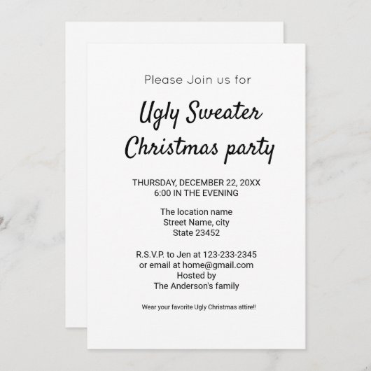 Kleurrijk minimaal jouw tekst afbeelding toevoegen kaart (Voorkant / Achterkant)