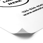 Kleurrijk minimaal jouw tekst afbeelding toevoegen poster (Hoek)