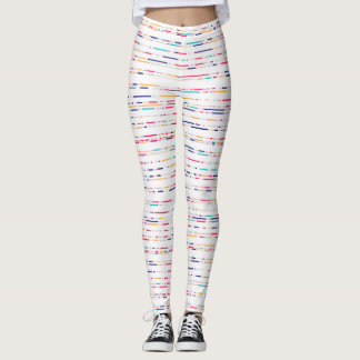 Kleurrijk Minimaal Lijnpatroon   Modern Naadloos  Leggings