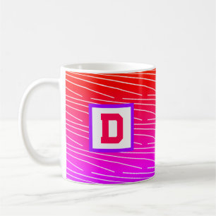 Kleurrijk Minimal Modern abstract Monogram Koffiemok