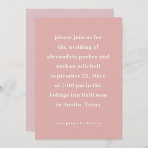 Kleurrijk minimalisme   Modern roze Kaart