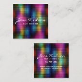 Kleurrijk Minimalistisch Elegant Ontwerp Vierkante Visitekaartje (Voorkant / Achterkant)