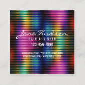 Kleurrijk Minimalistisch Elegant Ontwerp Vierkante Visitekaartje (Achterkant)
